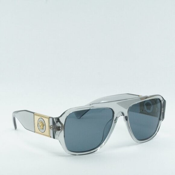 🕶️ New Versace VE4436U 530580 Sunglasses - Transparent Grey Frame - Picture 2 of 12